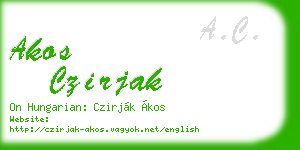 akos czirjak business card